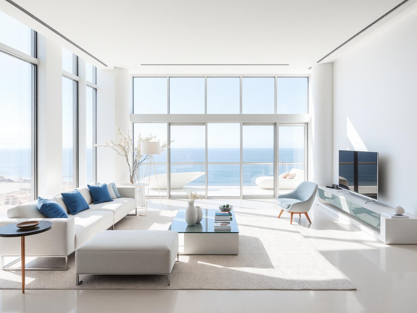 Modern luxury apartment interior in Tel Aviv managed by Shalev Estate