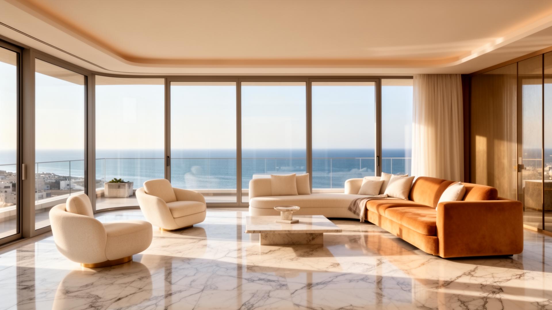 Intérieur luxueux mis en valeur pour la vente